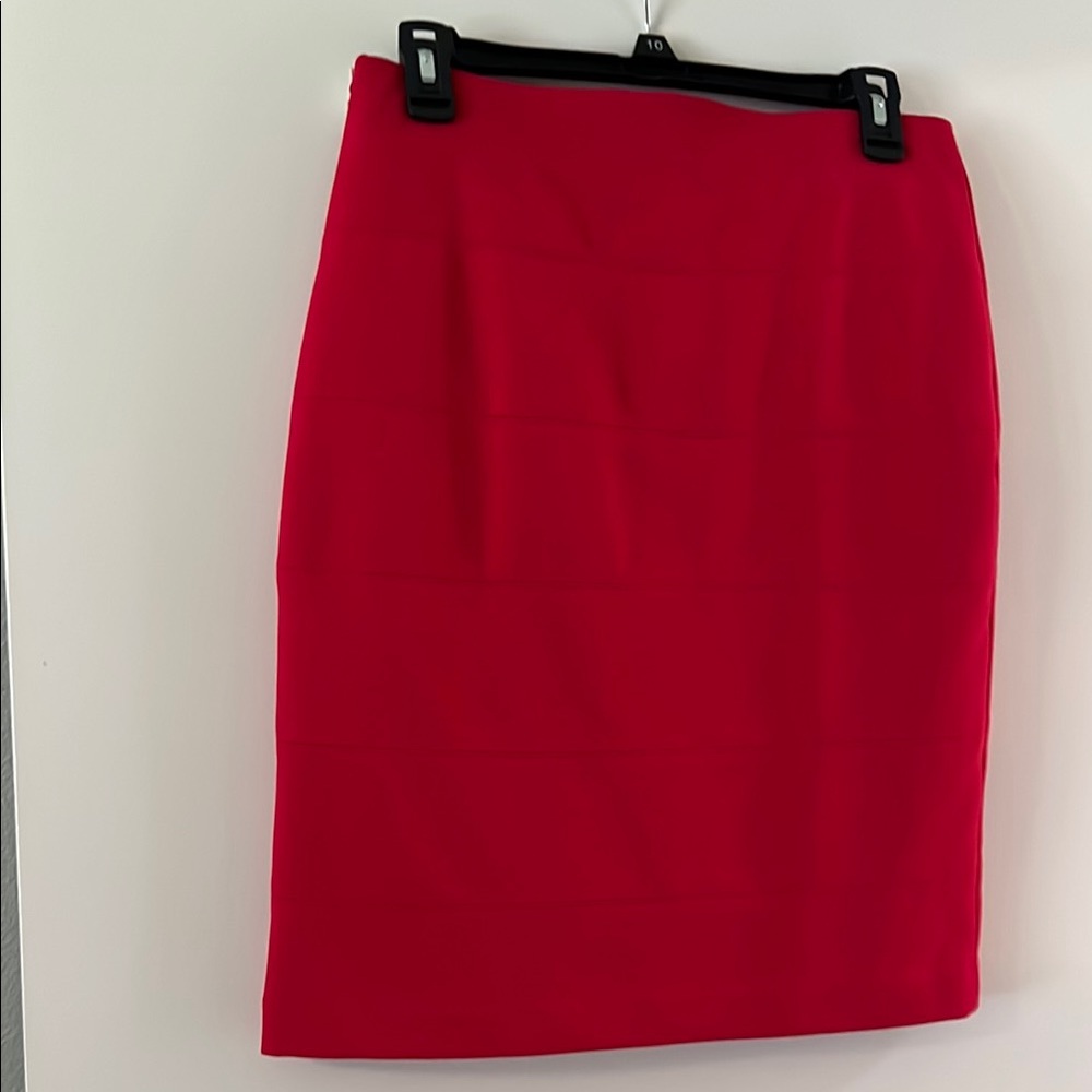 Alfani Red Pencil Skirt Knee-Length Workwear